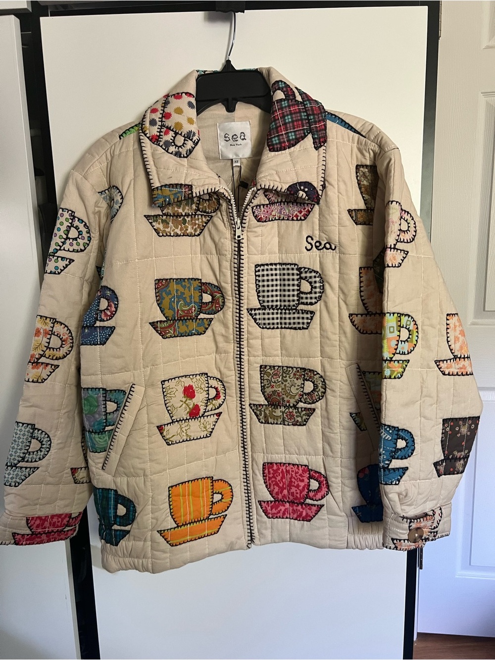 NWT Sea New York teacup quilted jacket